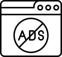 Ads Block Vector Icon