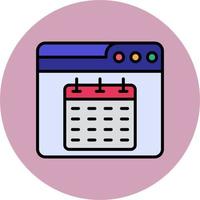 Web Calendar Vector Icon