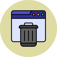 Web Trash Vector Icon