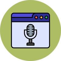 Web Podcast Vector Icon