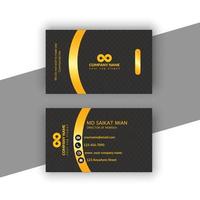 decorative premium black and gold business card vector