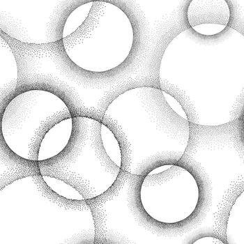 patrón geométrico abstracto sin costuras con burbujas punteadas texturizadas. fondo de punto circular vector