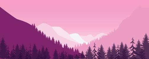 Vector illustration of a beautiful panoramic view
