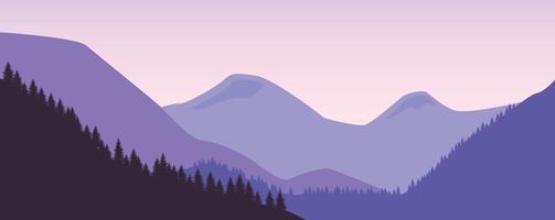 Vector illustration of a beautiful panoramic view