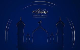 Ramadan Kareem illustration in modern style vector