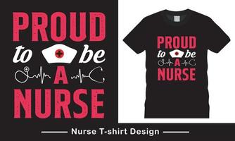 Nurse typography vector t shirt design template,