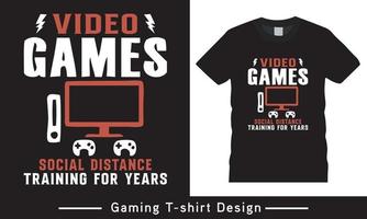 The Gaming Lover T Shirt Design Free Vector