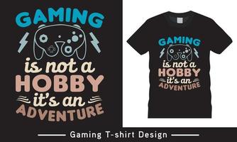 Gaming Lover T Shirt Design Free Vector