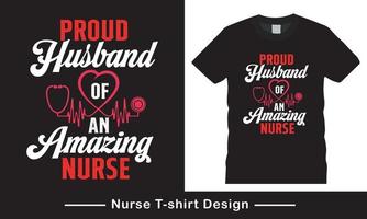 Nurse typography vector t shirt design template,