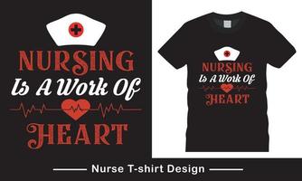 Nurse T shirt design, typography, vintage free Vector