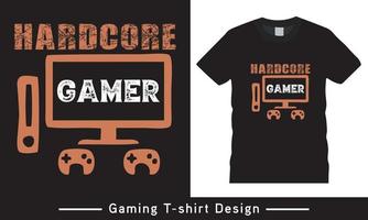 Gaming t shirt design. Typography vector t shirt design template.