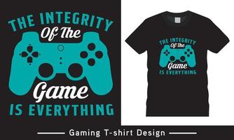 Gaming t shirt design. Typography vector t shirt design template.