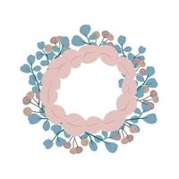 Christmas wreath isolated on white background. vector