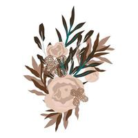 Winter bouquet floral arrangement isolated on white. vector