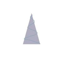 Christmas tree isolated on white background. vector