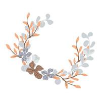 Christmas wreath isolated on white background. vector