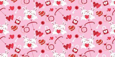 Beautiful Pattern cute cartoon for love concept. sweet beautiful heart. Cartoon illustration for fashion, Valentine's Day, wrap paper, cards or about love and wedding. vector