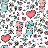 VALENTINE DAY BALLOON Seamless Pattern Vector Illustration