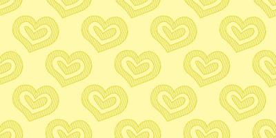 Beautiful pattern heart. geometric cute style heart vector, sweet romance pattern hand drawn cute for decorating the wedding card for valentine's day, tattoo, logo, and love concept.yellow color. vector