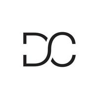 DC logo infinity concept isolated on white background. vector