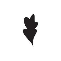 icon symbol leaf OAK isolated on white background. vector illustration.