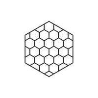 línea icono hexagonal diseño vector aislado en blanco antecedentes.