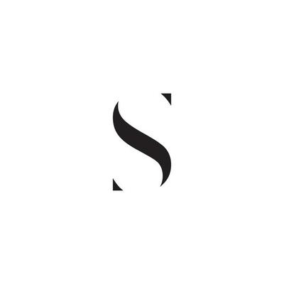 abstract letter S logo concept on white background.