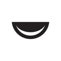 abstract smile logo design concept isolated on white background. vector