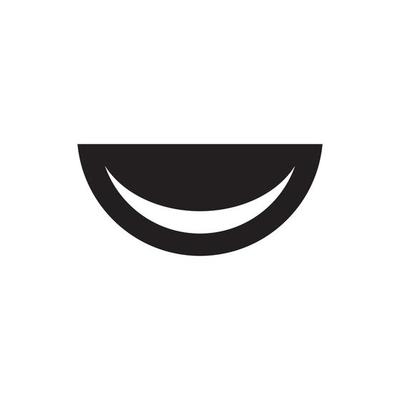abstract smile logo design concept isolated on white background.