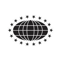 universe globe icon vector illustration isolated on white background.