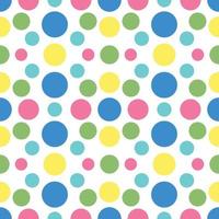 Cute pattern geometric style. Circle dot cycle pattern white pink blue green yellow pastel background party. Abstract,vector,illustration. For texture,clothing,wrapping,decoration,carpet. vector