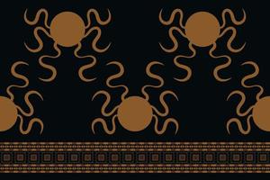 Ethnic fabric pattern geometric style. Sarong Aztec Ethnic oriental pattern traditional dark black background. Abstract,vector,illustration. use for texture,clothing,wrapping,decoration,carpet. vector