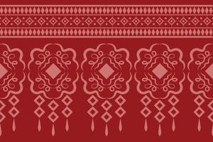 Ethnic fabric pattern geometric style. Sarong Aztec Ethnic oriental pattern traditional Crimson red background. Abstract,vector,illustration. use for texture,clothing,wrapping,decoration,carpet. vector