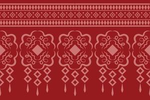 Ethnic fabric pattern geometric style. Sarong Aztec Ethnic oriental pattern traditional Crimson red background. Abstract,vector,illustration. use for texture,clothing,wrapping,decoration,carpet. vector