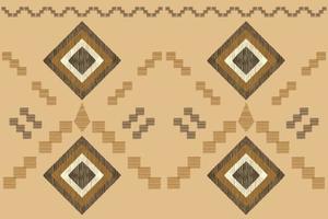 Ethnic Ikat fabric pattern geometric style.African Ikat embroidery Ethnic oriental pattern white brown cream background. Abstract,vector,illustration. For texture,clothing,wrapping,decoration,carpet. vector