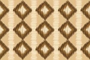 Ethnic Ikat fabric pattern geometric style.African Ikat embroidery Ethnic oriental pattern white brown cream background. Abstract,vector,illustration. For texture,clothing,wrapping,decoration,carpet. vector