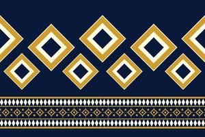 Ethnic fabric pattern geometric style. Sarong Aztec Ethnic oriental pattern traditional Dark navy blue background. Abstract,vector,illustration. Use for texture,clothing,wrapping,decoration,carpet. vector