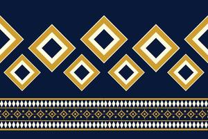 Ethnic fabric pattern geometric style. Sarong Aztec Ethnic oriental pattern traditional Dark navy blue background. Abstract,vector,illustration. Use for texture,clothing,wrapping,decoration,carpet. vector