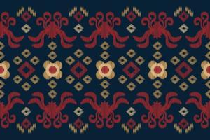 Ethnic Ikat fabric pattern geometric style.African Ikat embroidery Ethnic oriental pattern white brown cream background. Abstract,vector,illustration. For texture,clothing,wrapping,decoration,carpet. vector