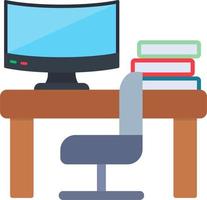 Office Desk Vector Icon