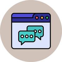 Web Chat Vector Icon