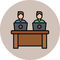 Coworkers Vector Icon