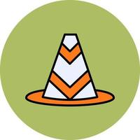 icono de vector de cono de tráfico