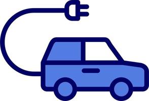 icono de vector de coche eléctrico