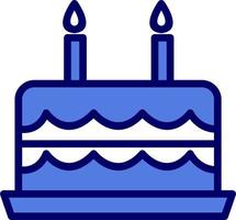 cumpleaños pastel con vela vector icono