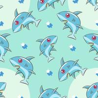 Shark pattern background seamless vector