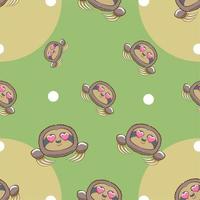 Sloth pattern seamless background vector