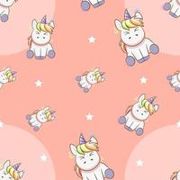 Unicorn seamless pattern graphic design vector