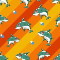 Shark pattern background seamless vector