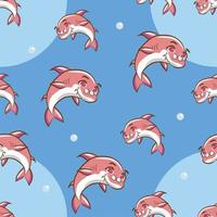 Shark pattern background seamless vector